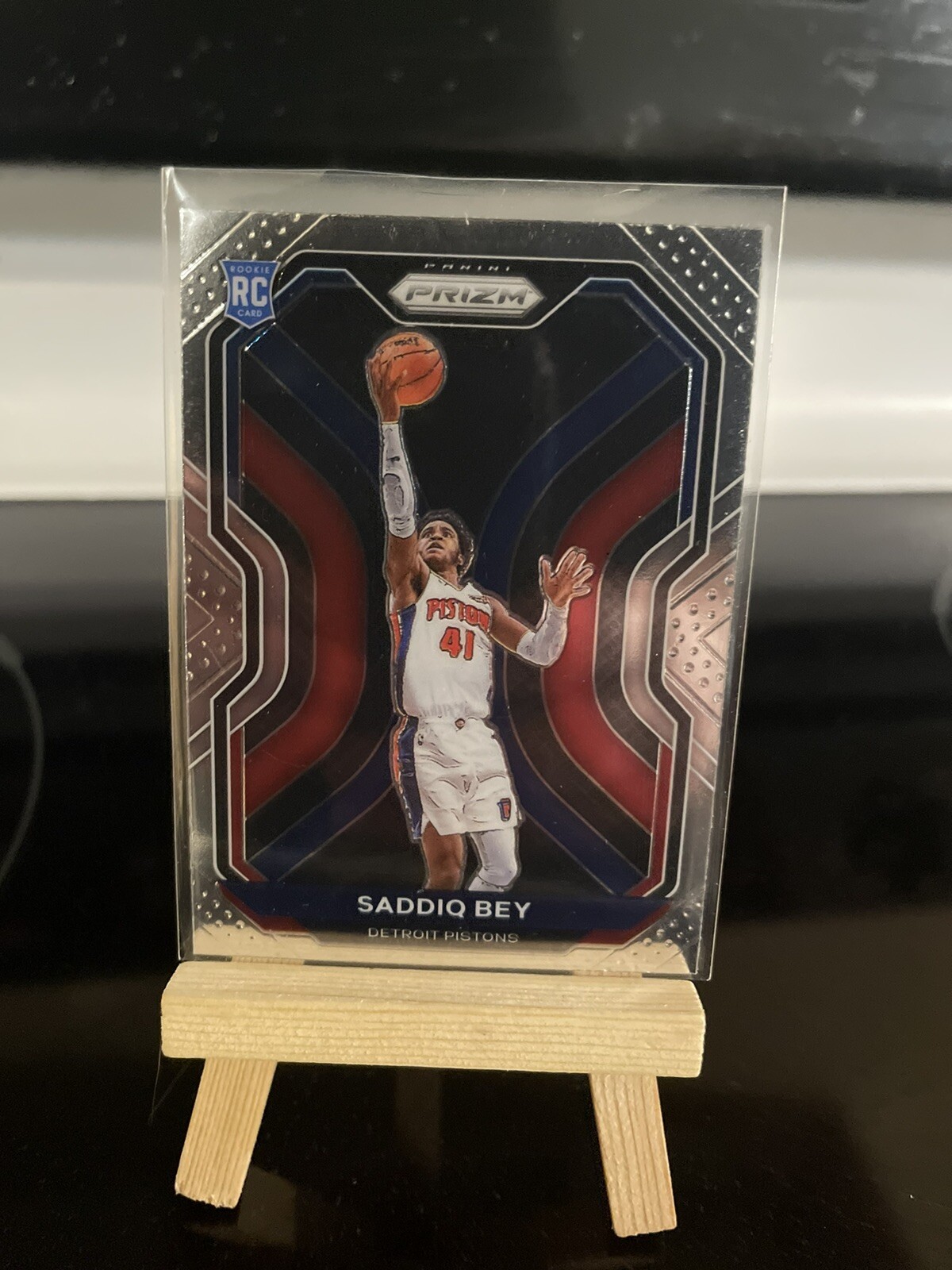 2020-21 Prizm Saddiq Bey Rookie RC #284 Pistons Base Card Wizards