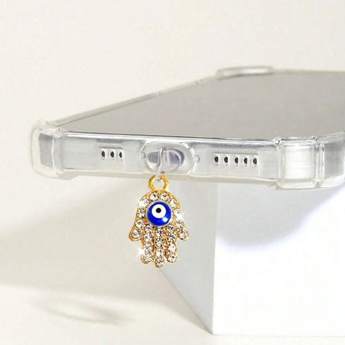 1pc Mobile Phone Dust Plug Alloy Palm Earphone Jack Dust Plug - 第 13/25 張圖片