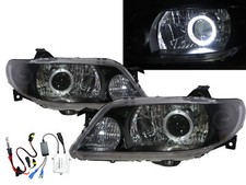 323 Bj Mk8 01-03 Guide Led Angel-eye Projector Hid Headlight Black For Mazda Lhd