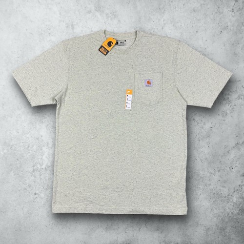 Carhartt Men's NEW Loose Fit Heavyweight SS Pocket T-Shirt Green Speckled Medium