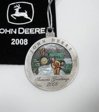 2008 John Deere Pewter Christmas Ornament 60 Tractor #13 Made in USA