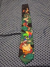 Looney Tunes Mania Vintage 1995 Handmade 100 Percent Silk Men Tie