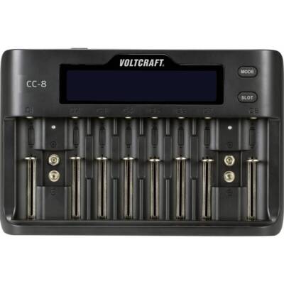 VOLTCRAFT CC-8 Rundzellen-Ladegerät LiIon, LiFePO, NiMH, NiCd A, Mignon (AA),