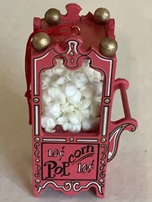 Vintage 1993 Kurt Adler Popcorn Cart Wooden Christmas Tree Ornament