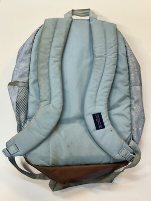 JanSport Cool Student Blue and Gray Flower Print Backpack / JSOA2SDD | eBay