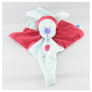 Doudou Plano Perro Rojo Azul Sostiene Chupete Tex Bebe Chien Loup Renard Plano Ebay