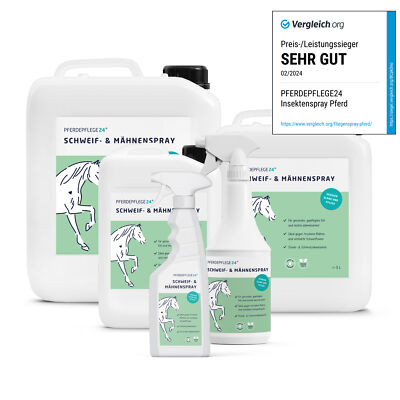 Pferdepflege24 Mähnenspray & Schweifspray für Pferde - Fellspray Fellglanz