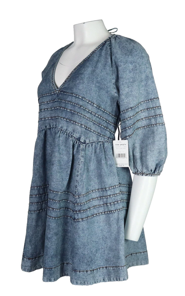white christmas dresses Miss Sweetheart Denim Micro Dress main image 1