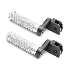 Silver M-Grip Front 1.5" Extended Foot Pegs For F800R 10 11 12 13 14 15 16 17 18