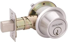 Schlage B560P Single Cylinder Deadbolt (626-Satin Chromium) - SC4, Everest S123