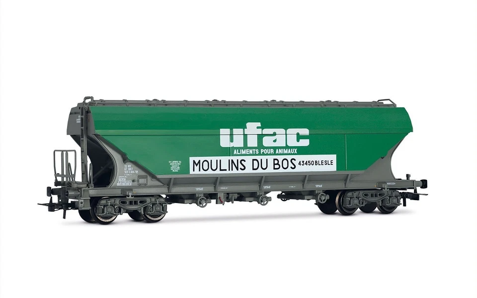 Jouef HJ6281 Set de 2 wagons trémies à bogies avec parois planes UFAC