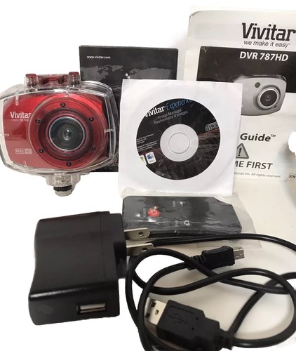 Vivitar DVR 787D Action Kamera alle Teile & Hefte Fahrrad Sport Edition rot - Bild 1 von 5