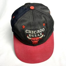 VTG Chicago Bulls Embroidered Logo Baseball Hat Cap Snapback FADED
