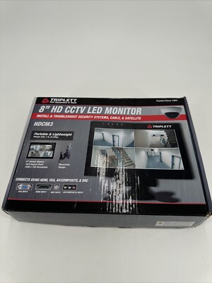 Triplett Test Equipment & Tools HDCM3 8'' HD CCTV Monitor Open Box.