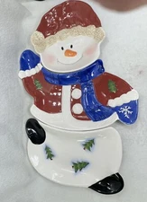 Vintage Home Interior & Gifts Snowman 3 Piece Serving Dishes Set