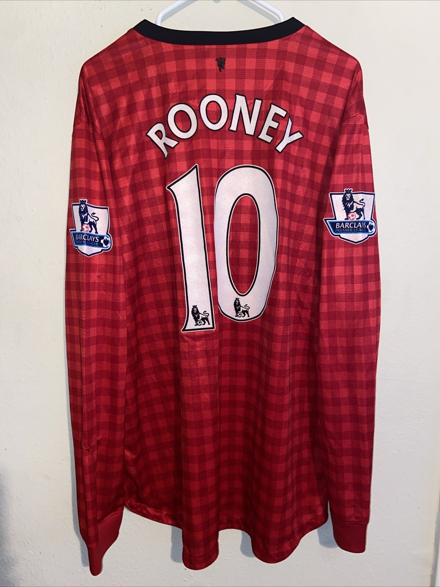 【1̶,̶5̶0̶0̶0̶円】ルーニー/ユナイテッド Mサイズ 2013/14 2013-14 Manchester United Home Jersey #10 ROONEY Soccer