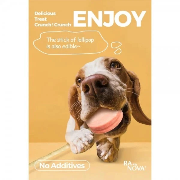 6 piezas piruleta liofilizada golosina para perros mascota sin granos 98 % carne mezcla de sabor lamible Foto 2 de 4