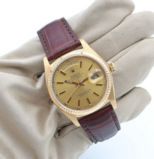 Rolex Day-Date 18038 - Champagne Dial - Leather strap