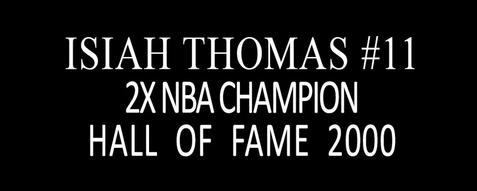 Camiseta Isiah Thomas Autografiada y Enmarcada Azul Detroit Auto Certificado de Autenticidad JSA Foto 4 de 4