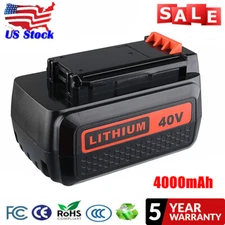 40 Volt for Black and Decker 40V 4.0Ah Max Lithium Battery LBX2040 LBXR36 LSW36
