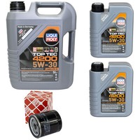 MotoröL Set 4200 5W-30 Liqui Moly 7 Liter + ÖLfilter FüR Fiat Ducato Bus 2.0 JTD