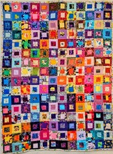 100 COTTON TUMMY TIME BABY QUILT. HANDMADE IN THE USA. FREE SHIPPING