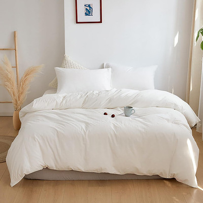 White Comforter Set King Bedding Comforter Set Plain Solid Color Blanket Quilts