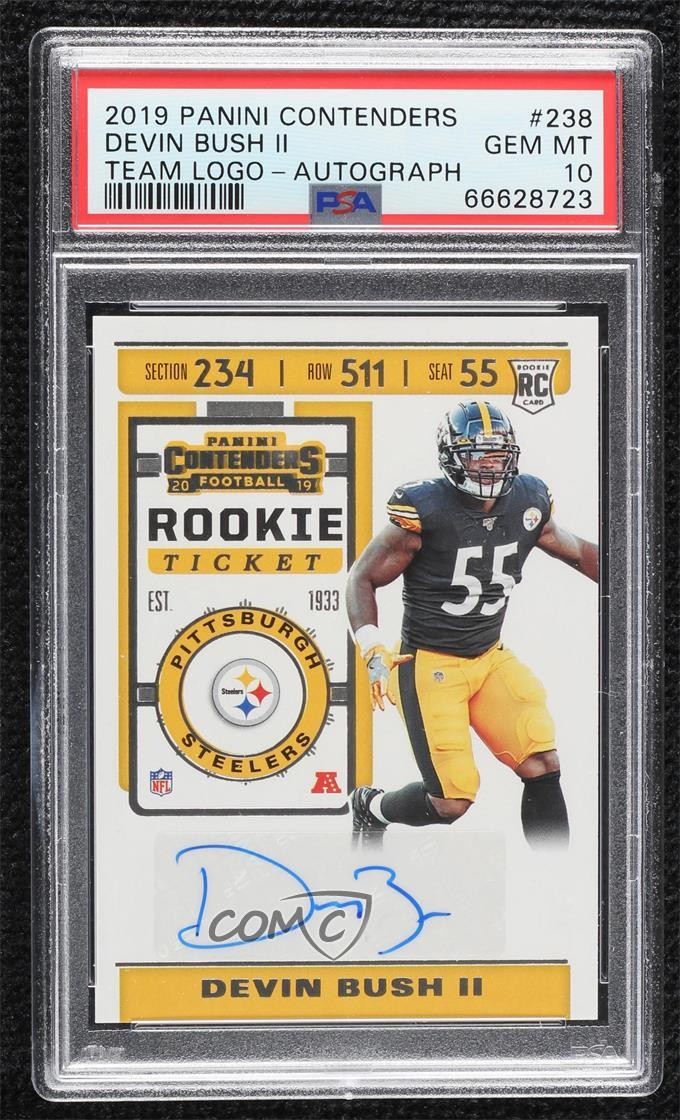 2019 Panini Contenders Ticket Devin Bush II PSA 10 GEM MT Rookie Auto RC n0c