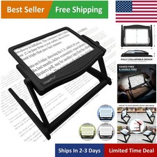 5X LED Page Magnifier with Anti-Glare Lens - Comfort for Crafting  Reading