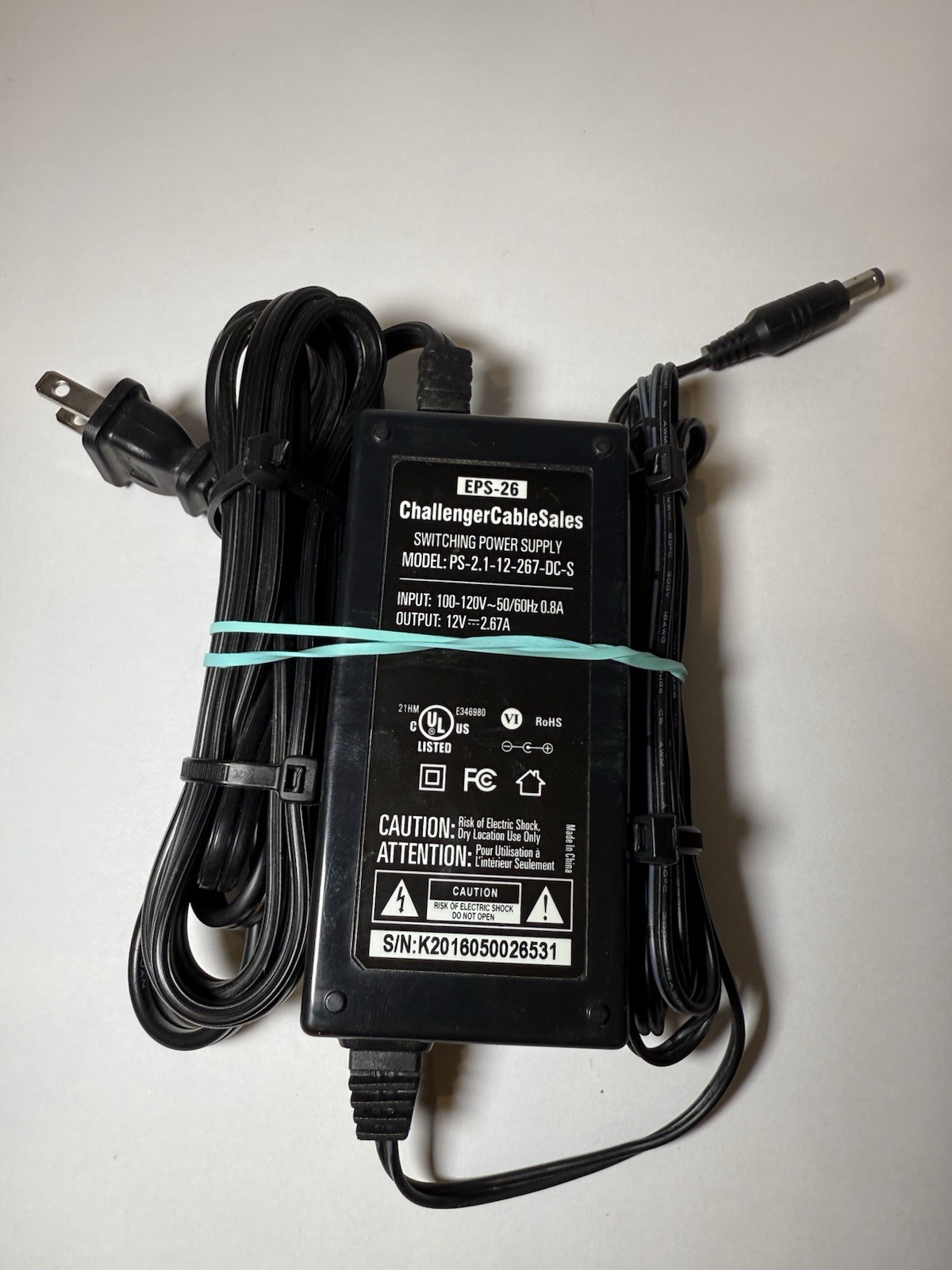 Challenger Cable Sales Switching Power Supply Model PS-2.1-12-267DT1