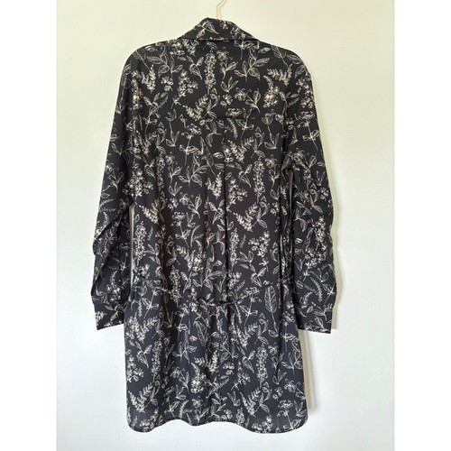 Thakoon Dress Size 4 Black print Shirt Dress Collared Button Up ITALY NEW TAGS - Picture 8 of 10