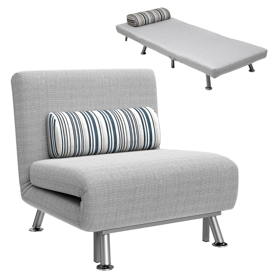 klappbar Schlafsessel Schlafsofa Klappmatratze Bett Gästebett Grau Sofa