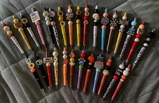 Handmade Beaded Ballpoint Pens with Personalized Charms, Colorful Design