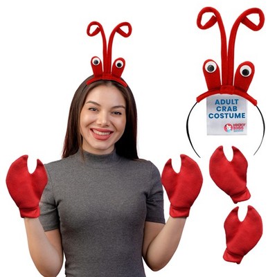 Lobster Headpiece Eyeballs Crab Claws Gloves Headband Kit Crawfish