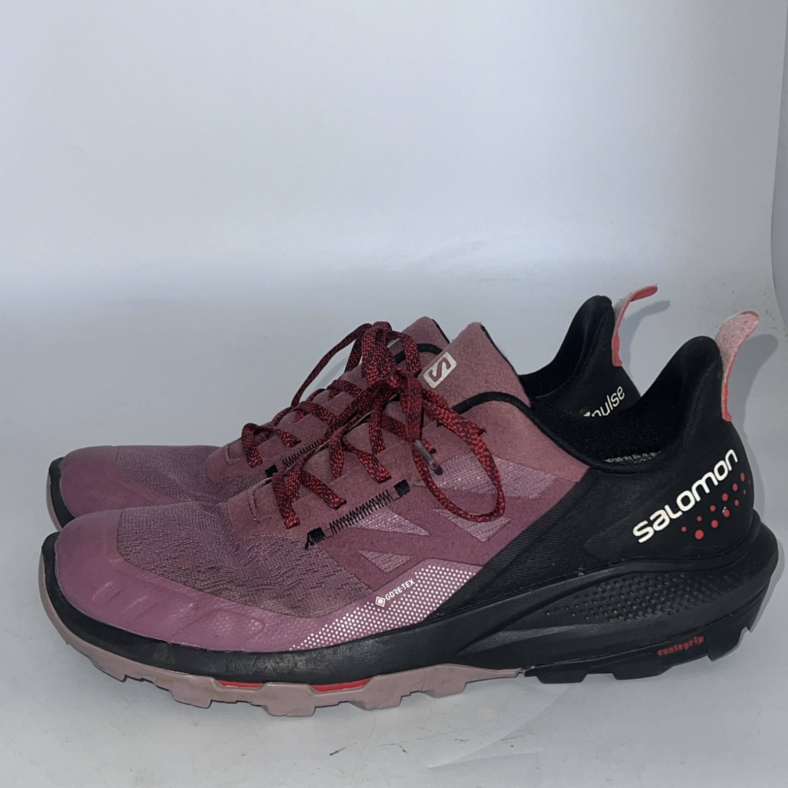 Salomon Outpulse GTX Sneakers Trail Running Nero Rosso Papavero Donna Taglia 9 5