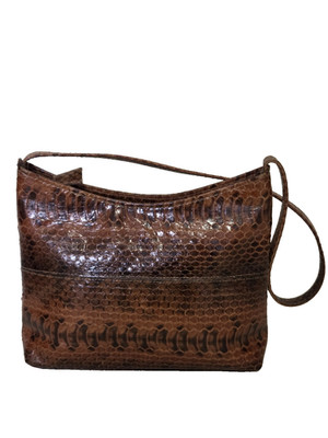 Lelya Genuine Snakeskin Exotic Leather Small Handbag