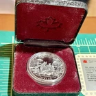 1989 Canada Silver Dollar Coin +Original Box ~0.375 oz ASW Fleuve McKenzie River