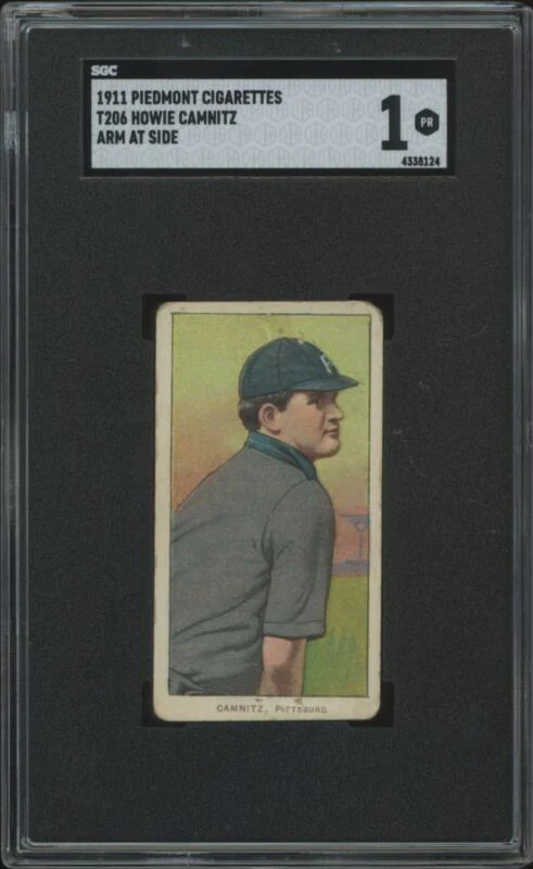 1909 T206 HOWIE CAMNITZ PR PIEDMONT 350-460 ARM AT SIDE SGC 1 PITTSBURGH PIRATES