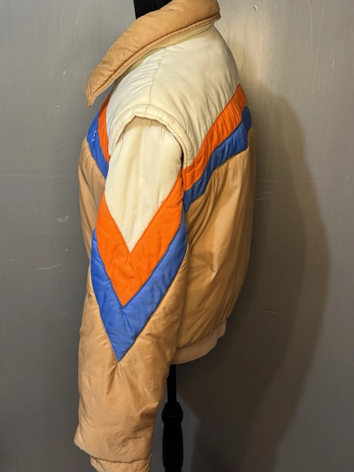 Vtg Ocean Pacific Puffer Jacket / Vest Men's M Retro 70s/80s Removable Sleeves - Image 2 of 4