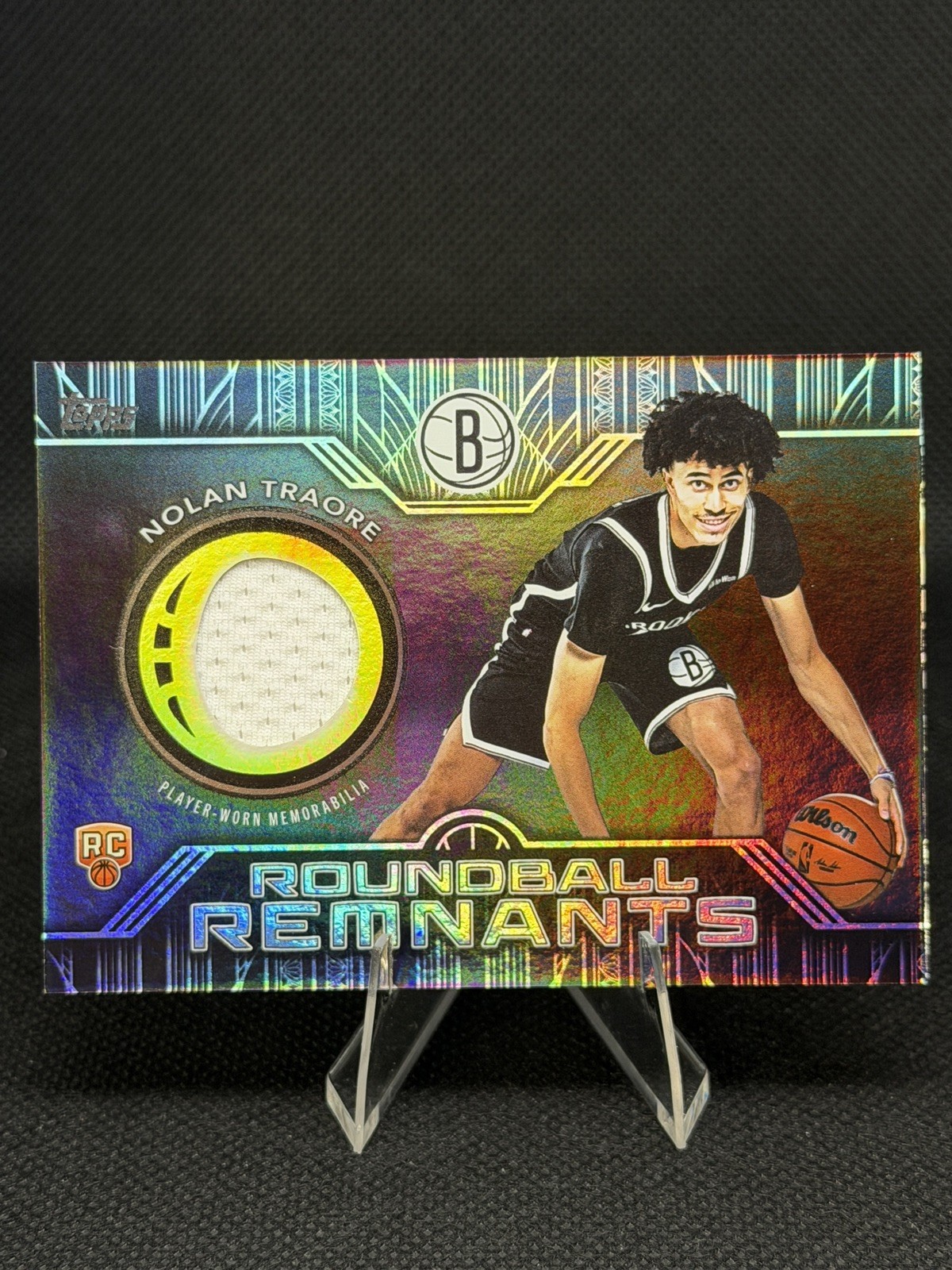 2025-26 Topps - Rookie Roundball Remnants Nolan Traore #RRR-NT (MEM, RC) Nets