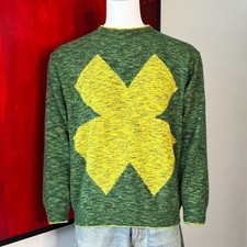 GIANNI VERSACE ISTANTE melange wool sweater with Cross size 50 from F/W 1991/92