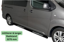 Schwellerrohre SCHWARZ Design für PEUGEOT Expert & Traveller lang ab Bj.16- mit 