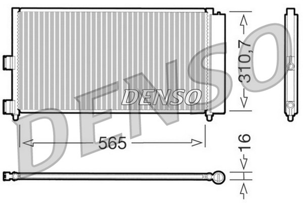 Denso Kondensator Klimaanlage DCN09070 FüR Lancia Ypsilon Punto Musa Idea Doblo-image