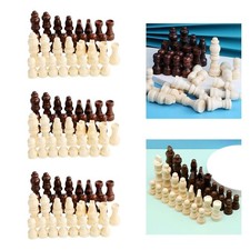 32x Schachfiguren aus Holz, Figurenfiguren, Turnierschachfiguren, Spielzubehör,