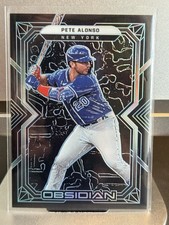 Pete Alonso 2022 Panini Chronicles Obsidian Electric Etch Blue HOF Mets  Orioles