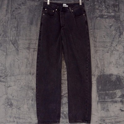 Princess Polly Jeans Womens 6 Black High Rise Straight Leg Button Fly Denim