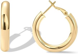 Authentic PAVOI - 14K Gold Plated 30MM Chunky Hoops (1 Set of 2 Earrings)