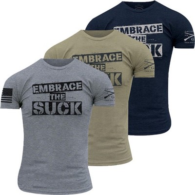 Grunt Style Embrace The Suck T-Shirt - Grigio Mélange Scuro - Foto 11