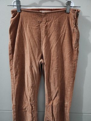 #ad We The Free Pants Womens 28 Rust High Rise Corduroy Boot Flare Skinny Stretch $25.00