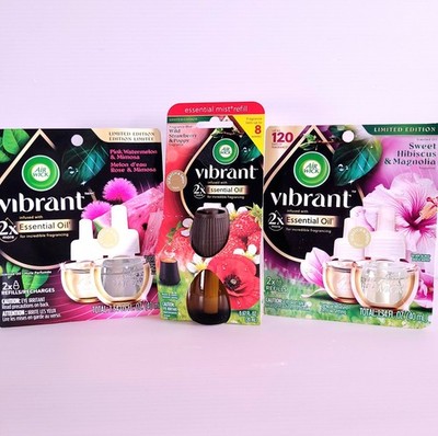 5 Air Wick LIMITED EDITION WATERMELON MIMOSA POPPY Vibrant Essential Oil Refills